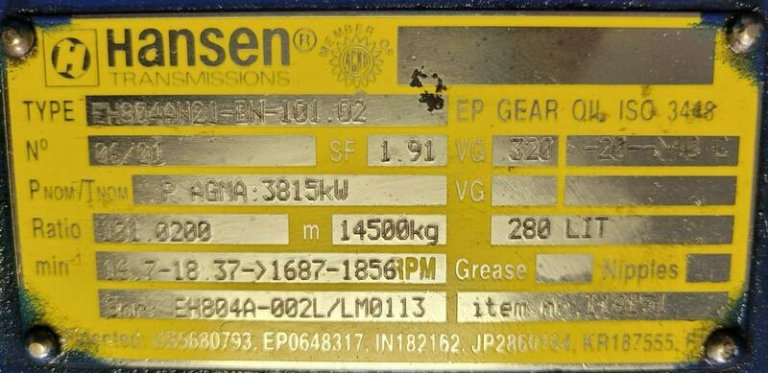 Gearbox Hansen EH 804 AN 21 for V80 and G80