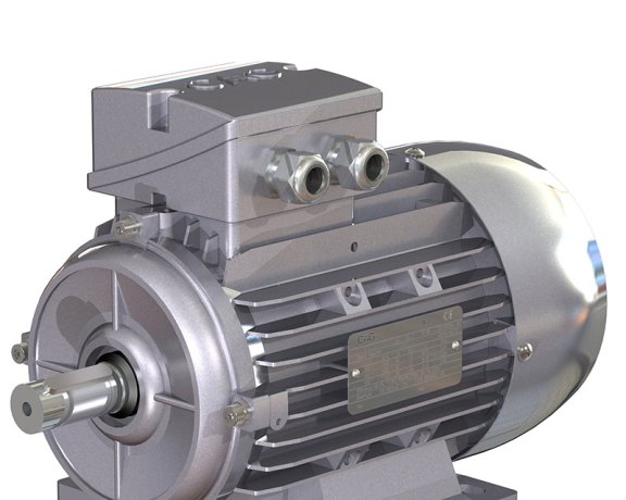 Electric motor 0,75 kW, B34 flange, 50/60Hz, 230/400 V, RAL5015