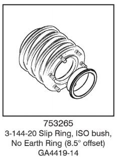 3-144-20 Slip Ring, douille ISO, No Terre Ring (8,5 ° décalage)