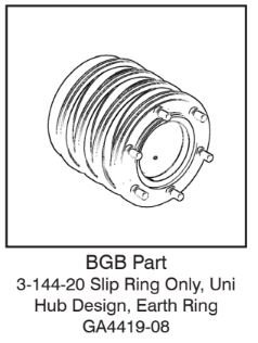 3-144-20 Slip Ring Only, Universal Hub Design, Earth Ring