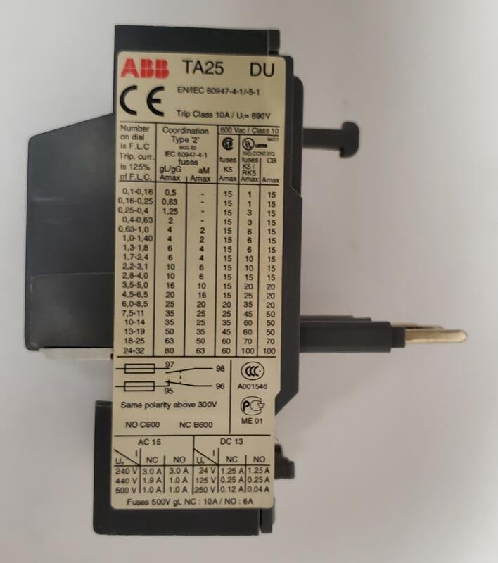 ABB Thermal Overload Relay SWT Spares in Motion