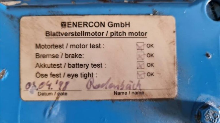 Motor de ajuste de cuchilla + engranaje / motor de pitch + engranaje para Enercon E-40