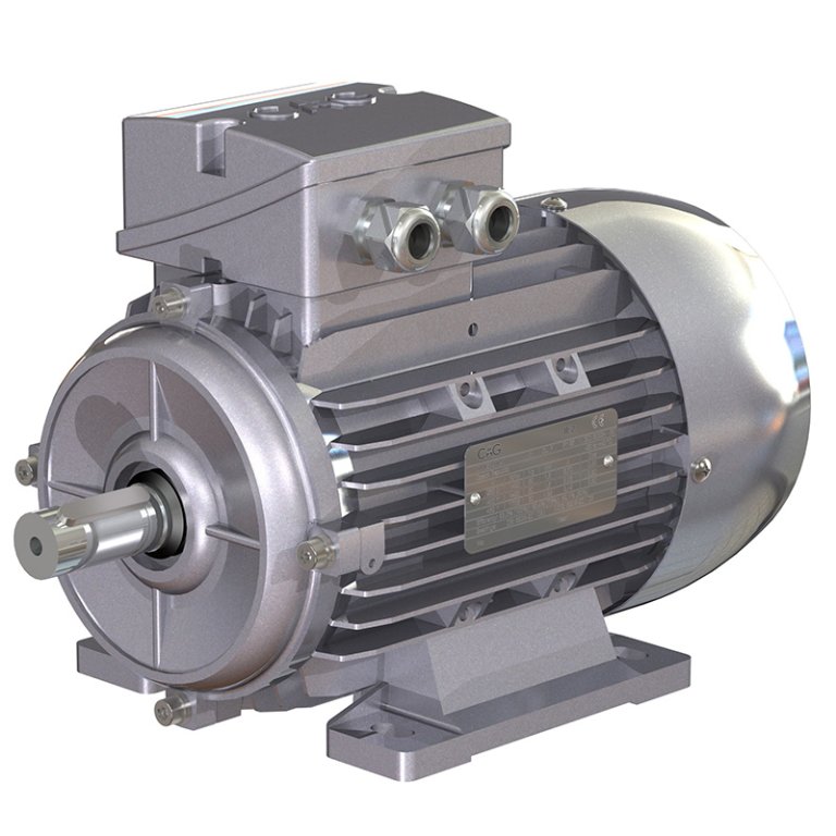 Electric motor 0,75 kW, B34 flange, 50/60Hz, 230/400 V, RAL5015