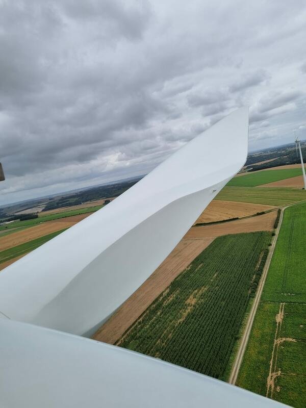 Enercon E66 wind turbines in operating condition