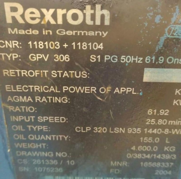 Gearbox GPV 306 50 Hz for V52, G52 wind turbines Gamesa V52