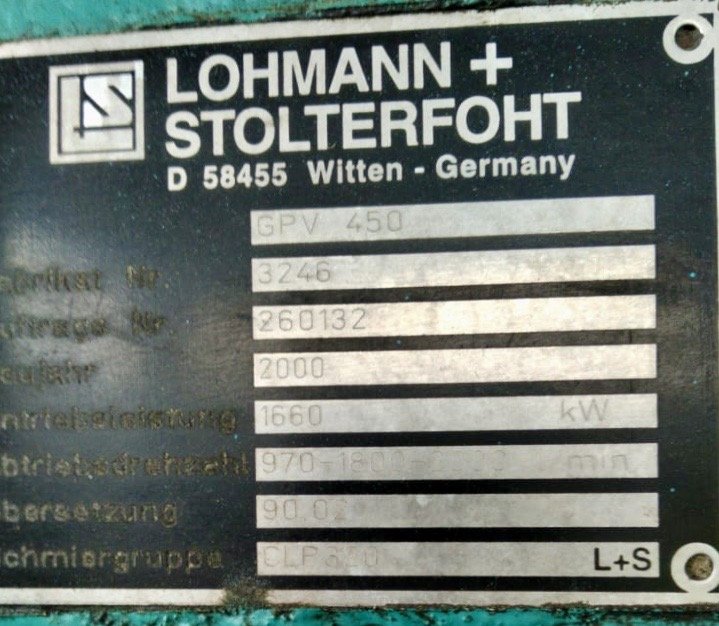 Gearbox Lohmann GPV 450