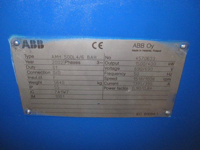 Generator AMH500L4/6BAH for NM72 wind turbines