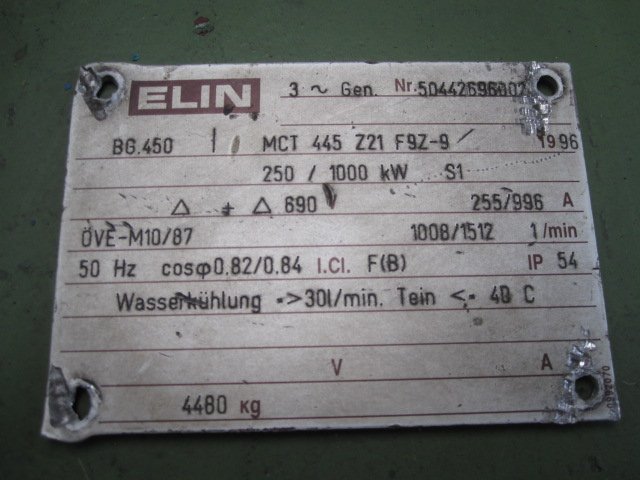 Generator MCT445 Z21 F9Z-9 for NM60/N54 wind turbines
