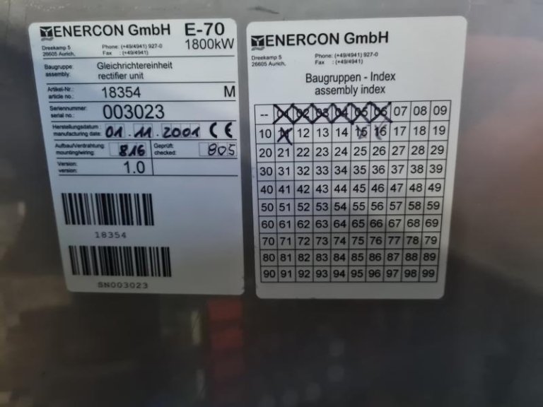 Gleichrichtereinheit / rectifier unit für Enercon E-66 / E-70