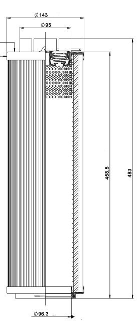 Filtro Hydac 1300 R010 BN4HC/-V-B-4 KE50 (Repuesto de Mahle / Filtration Group)