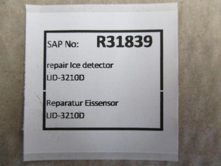 Détecteur de glace LID-3210D NX SAP R31839