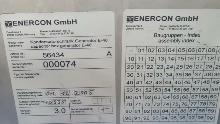 Generador de caja de condensadores / generador de caja de condensadores para Enercon E-40