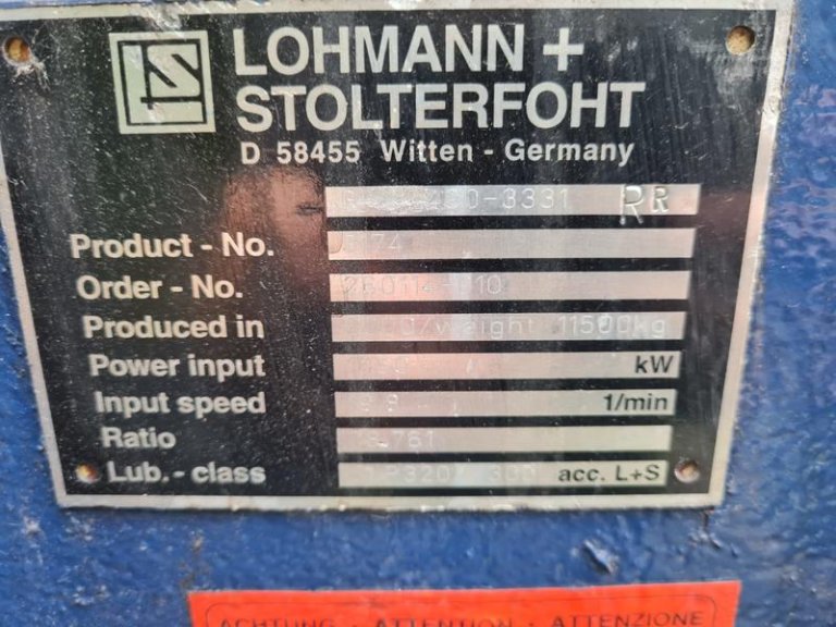Transmission Lohmann + Stolterfoht GPV 400 3331 pour Vestas V66 RCC