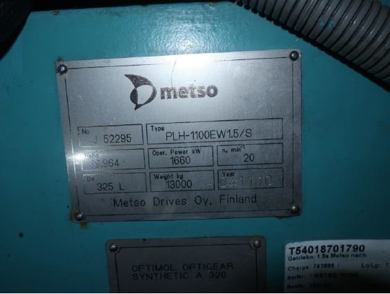 Caja de cambios Metso PLH-1100EW1.5 / S para Tacke-GE 1.5S