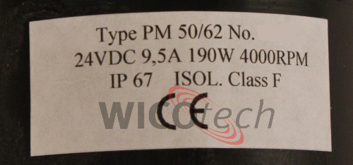 Motor PM 50/62 24VDC 190W 4000 U/MIN