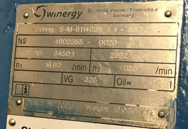N80 gearbox, Flender PZAB3450.1 Nordex Flender PZAB 3450.1 (2)