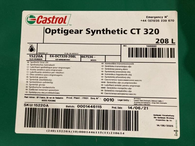 OPTIGEAR SYNTHETIC CT320 208LT
