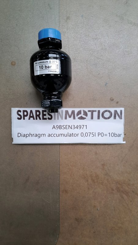 Diaphragm accumulator 0,075l P0=10bar Siemens A9BSEN34971