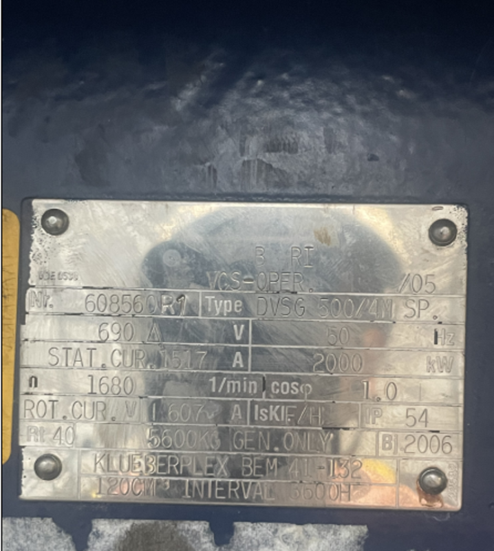 Generator V80 Weier Weier DVSG500/4M SP (1)