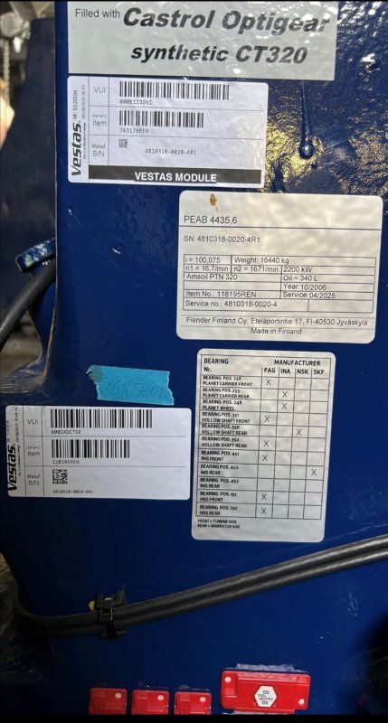 Getriebe V80 Winery Vestas 763170REN Winergy PEAB 4435.6 (1)