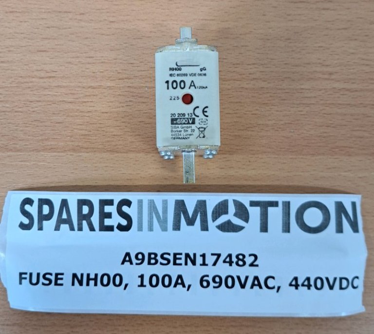 fuse NH00, 100A, 690VAC, 440VDC Siemens A9BSEN17482