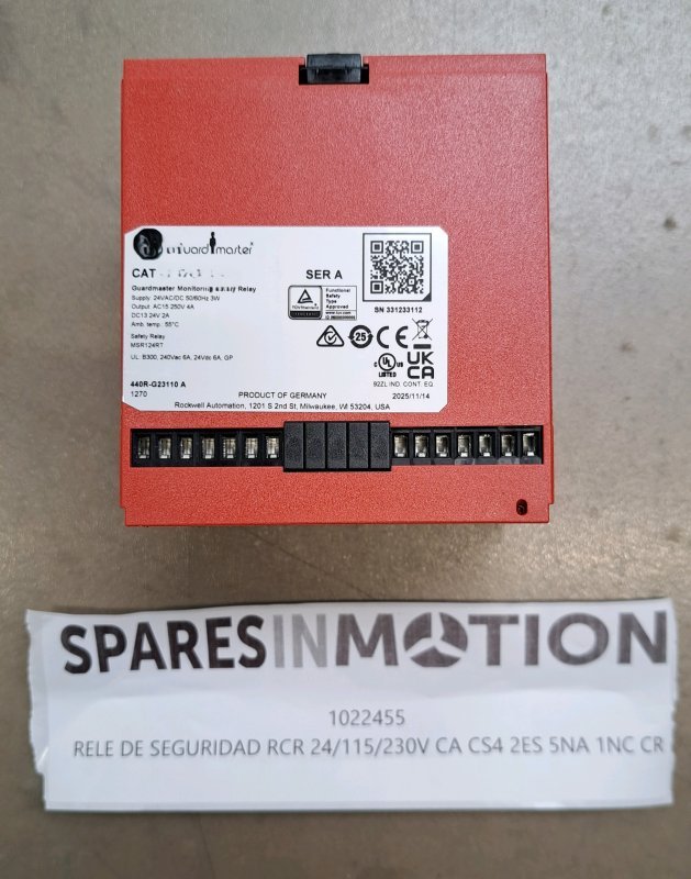 RELE DE SEGURIDAD RCR 24/115/230V CA CS4 2ES 5NA 1NC CR Acciona 1022455
