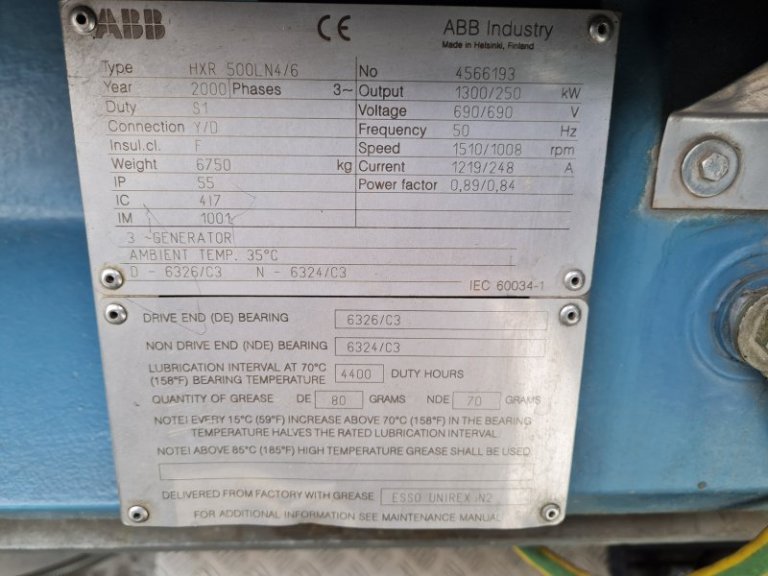 Generator ABB HXR 500 LN 4/6