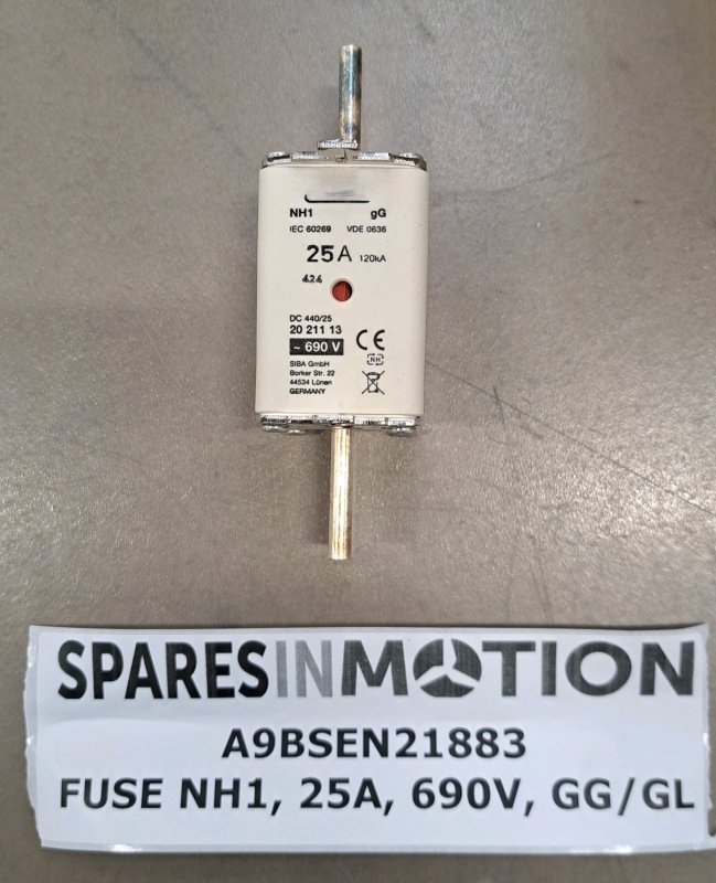 FUSE NH1, 25A, 690V, GG/GL Siemens A9BSEN21883