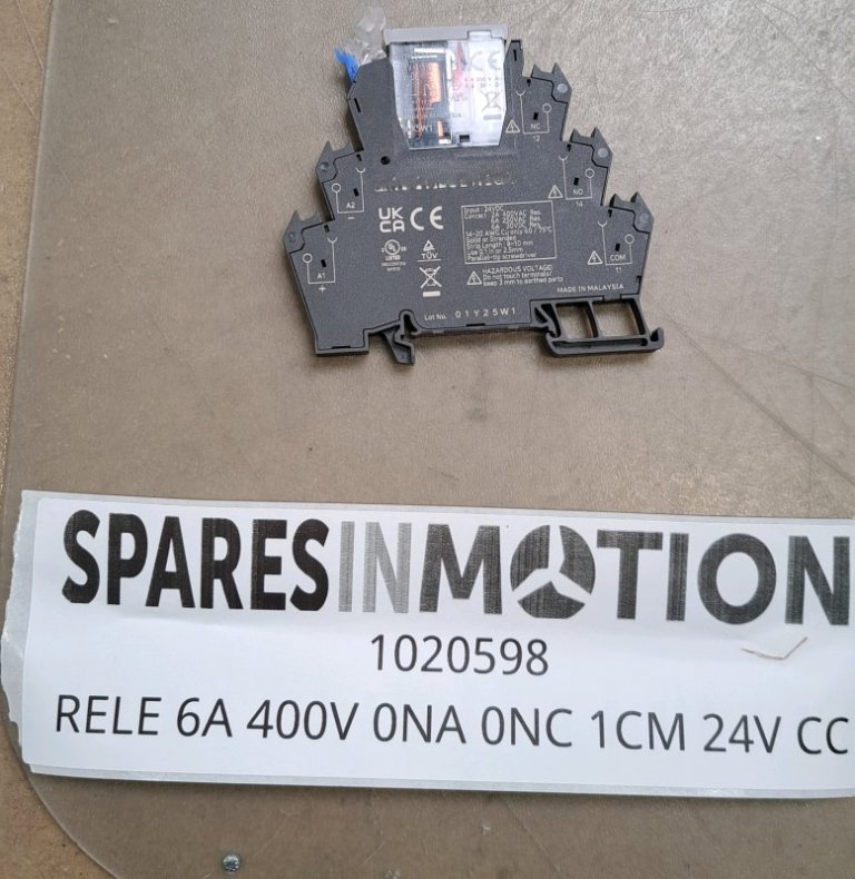 RELE 6A 400V 0NA 0NC 1CM 24V CC Acciona 1020598