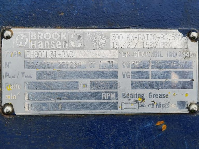 Powertrain Brook Hansen EH 801L31 BNC, 50 Hz, 1650 kW Vestas V66 RCC