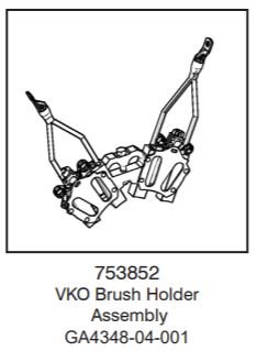 VBH Brush Holder w/terminal block no brushes