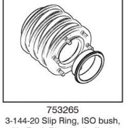 3-144-20 Slip Ring, douille ISO, No Terre Ring (8,5 ° décalage)