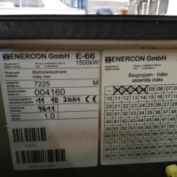 Blattrelaisschrank / relay box für Enercon E-66 / E-70