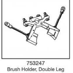 Brush Holder, Double Leg Calliper With Brushes