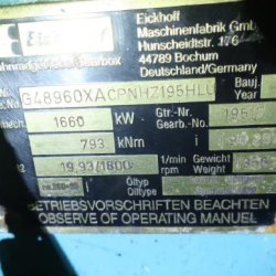 Eickhoff G48960XACPNHZ195HLU Getriebe für Tacke-GE 1.5S