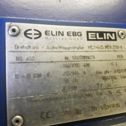Elin Generator 1000kw/250kw for NM60