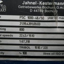 Getriebe Jahnel-Kestermann PSC 1002 (800 KW)