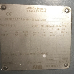 GENERATOR ABB M2BG 400XL4 B3