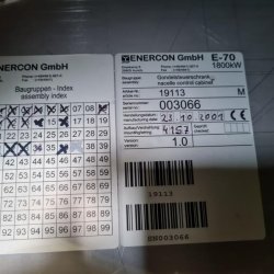 Armario de control de góndola para Enercon E-66 / E-70