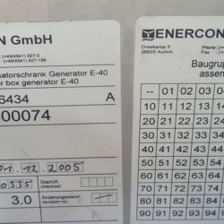 Kondensatorschrank Generator / capacitor box generator für Enercon E-40