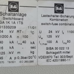 Aparamenta de media tensión + combinación interruptor-fusible de carga / cuadro + combinación interruptor-fusible E-66 / E-70