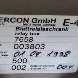 Blattrelaisschrank / Relay box für Enercon E-40