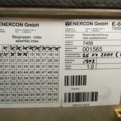 Subdistribución de rotor para Enercon E-66 / E-70