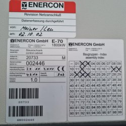 Armario de control para Enercon E-66 / E-70