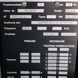Transformator-Öl 20 KV - 1100 KVA - 400V