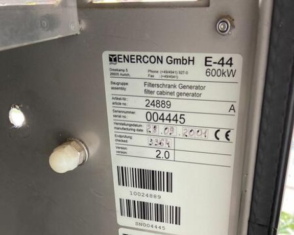Enercon E-40 6.44 600 kW E-44 Filterschrank Generator SAP 24889