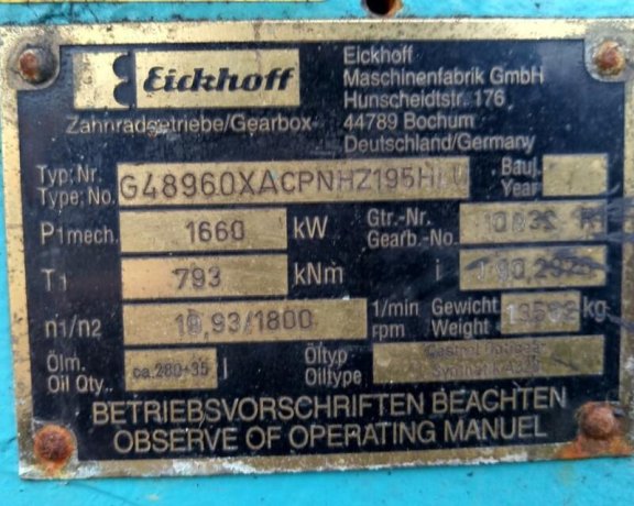 Gearbox CPNHZ-195 HLU/ G48960 XA