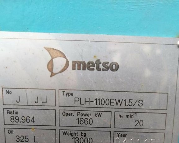 Caja de cambios Metso PLH-1100EW 1.5/S