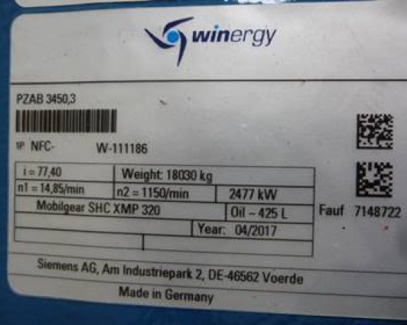 Gearbox Winergy PZAB 3450.3 NEVER USED