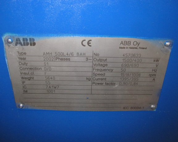 Generador AMH500L4 / 6BAH para aerogeneradores NM72